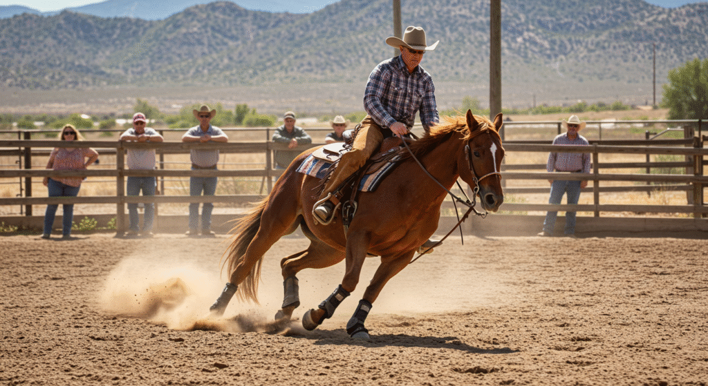 Dynamiczne manewry, chmury pyłu i niezwykła więź między jeźdźcem a koniem – to właśnie reining w pełnej krasie. Ta westernowa konkurencja, często nazywana ujeżdżeniem w stylu western, polega na precyzyjnym wykonaniu schematu w galopie.
Na czym polega fenomen tej dyscypliny? To nie tylko technika, ale przede wszystkim sztuka komunikacji. Dowiedz się, jakie są jej zasady i dlaczego zyskuje coraz większą popularność.
