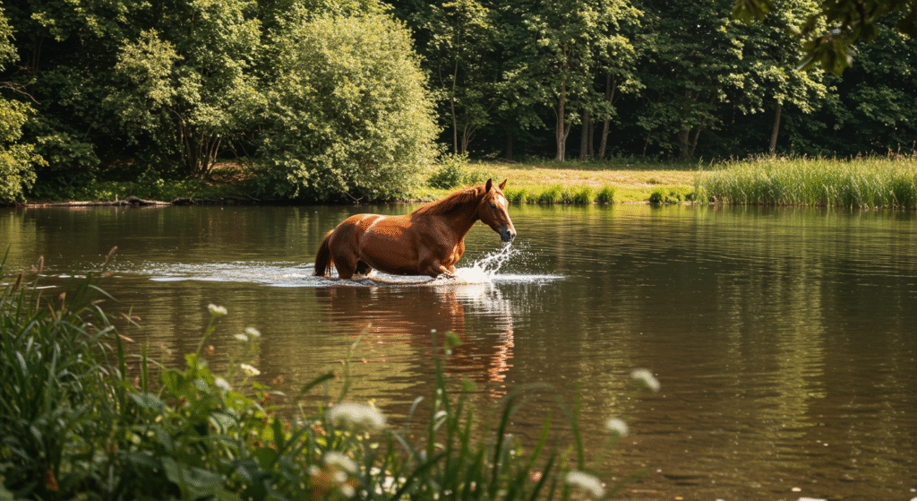 Widok konia w wodzie może budzić zdziwienie, a pytanie, czy konie potrafią pływać, zastanawia wielu miłośników tych zwierząt. Jest to dla nich naturalna i instynktowna umiejętność, która przynosi wiele korzyści zdrowotnych, a nawet jest wykorzystywana w rehabilitacji. Warto jednak wiedzieć, jak to robią i jakie zasady bezpieczeństwa należy zachować.